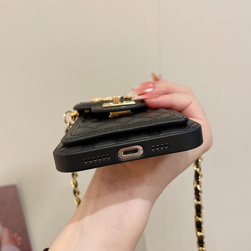 Suitable for Apple 14promax Phone Case, Luxurious Iphone13, Shockproof 12, Diamond-shaped 11, Crossbody Bag