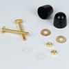 Bathroom Toilet Seat Fastener Set Concealed Screw Caps Copper Nut Anti Vibration Bolts for Stable Installation