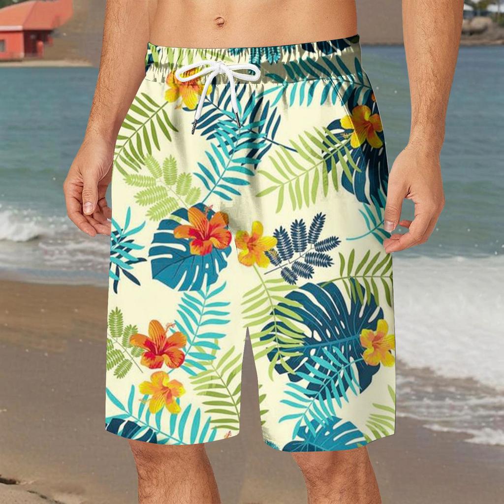 Hawaiian Style 3d Printed Summer Men'S Shorts Quick Dry Swimming Shorts Oversized Casual Beach Pants Fashion Trend Men Clothing