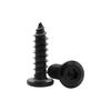 304 Stainless Steel Black Countersunk Hex Socket Self-Tapping Furniture Screw with Thin Flat Head
