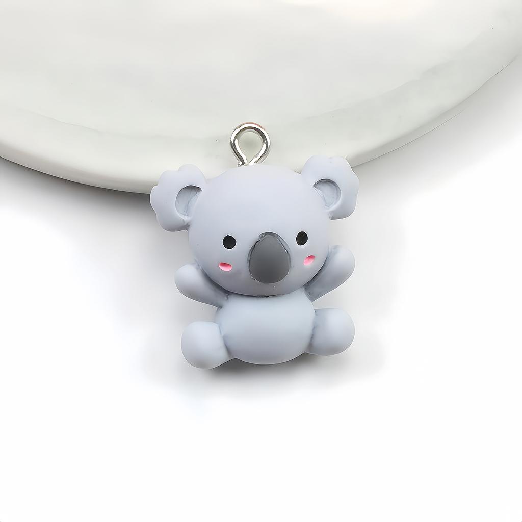 5Pcs Bear Bee Flower Donut Ice Cream Resin Earring Charms for DIY Keychain Bracelets Pendant Necklace Jewelry Making Findings