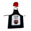 Sauce Kitchen Apron with Hat Adjustable Strap Breathable Christmas Halloween Cosplay Party Chili BBQ Teriyaki Sauce Chef Cooking Apron
