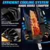 2Pcs H1 LED Headlight Bulbs Canbus 25000LM 50W 1:1 Mini Wireless Light With Fan H1 Turbo Lamps Car Headlamp Plug&Play 6500K White 12V