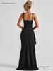 Women's Summer Fashion Spaghetti Strap Backless High Slit Dress