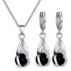 Stylish Jewelry Set Teardrop Dangle Earrings Trendy Drop Earrings Elegant Pendant Necklace Alloy Material for Daily Wear