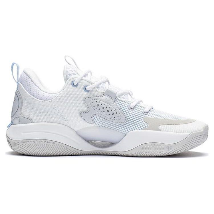 Li Ning Wade Allday Μπάσκετ Παπούτσια Χαμηλού Προφίλ Ανδρικά Αθλητικά Παπούτσια Λευκό Γκρι ABPT007-4