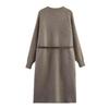 2025 Autumn Women's Stylish European & American Knit Coat with Belt