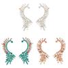 Geometric Alloy Earrings With Rhinestone Accents For Women Spring