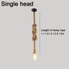 Vintage Sisal Rope Tie Pendant Lamp Retro Loft Hanging Ceiling Lights Chandelier Creative Industrial Home Room Office Wall