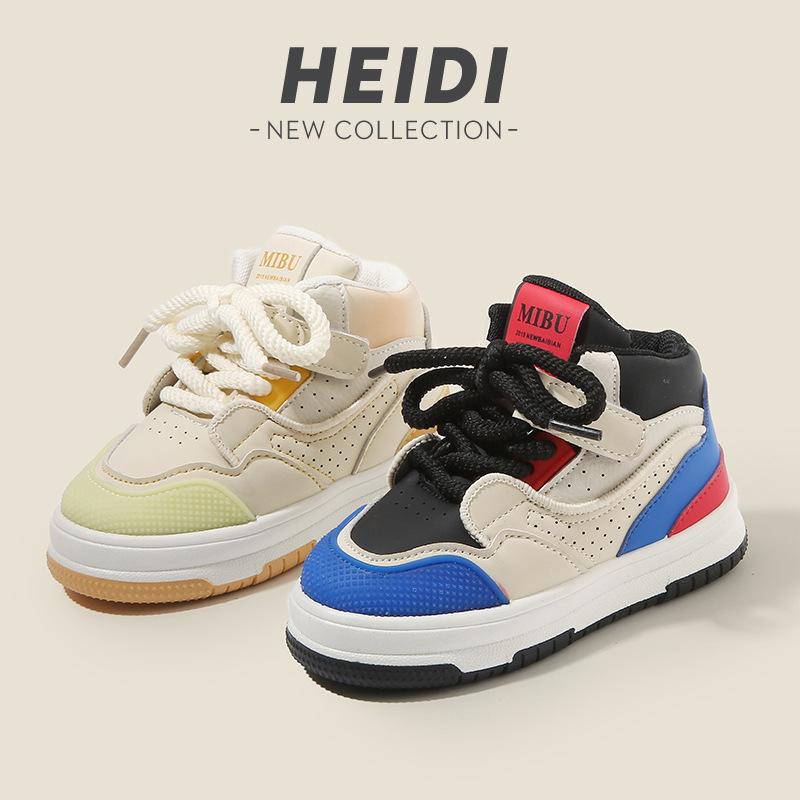 Children's sports shoes 2025 spring and autumn boys' casual board shoes new high-top girls' little white shoes soft-soled baby shoes list
