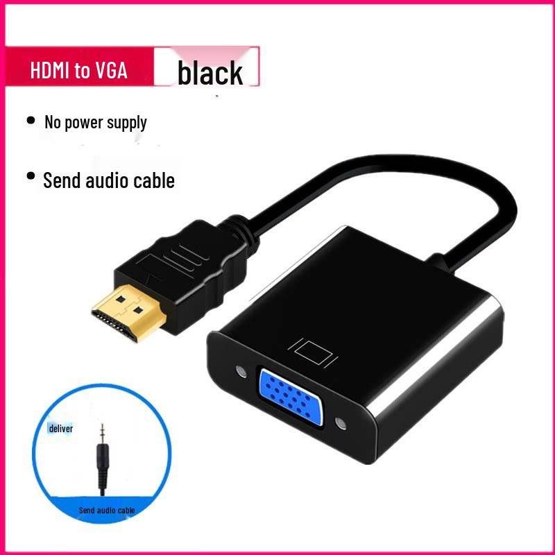 HDMI to VGA Converter Adapter Cable for Computers and Projectors
