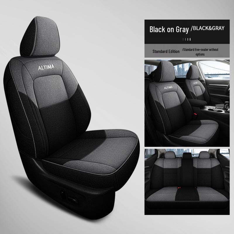 Teana Car Seat Cushion: Universal Full-Coverage Linen for All Seasons