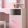 Kids Dressing Table, Kids Vanity Set with Stool, Pink