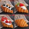 PU Fake Soda Bread Exquisite Artificial Bread Simulation Croissant Bread  Window Display Decor