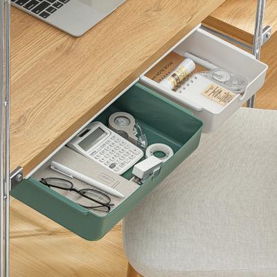Attachable Under Table Storage Drawers Adhesive Desk Organizer Office Secret Case Punch-free Storage Boxes Sundries Container