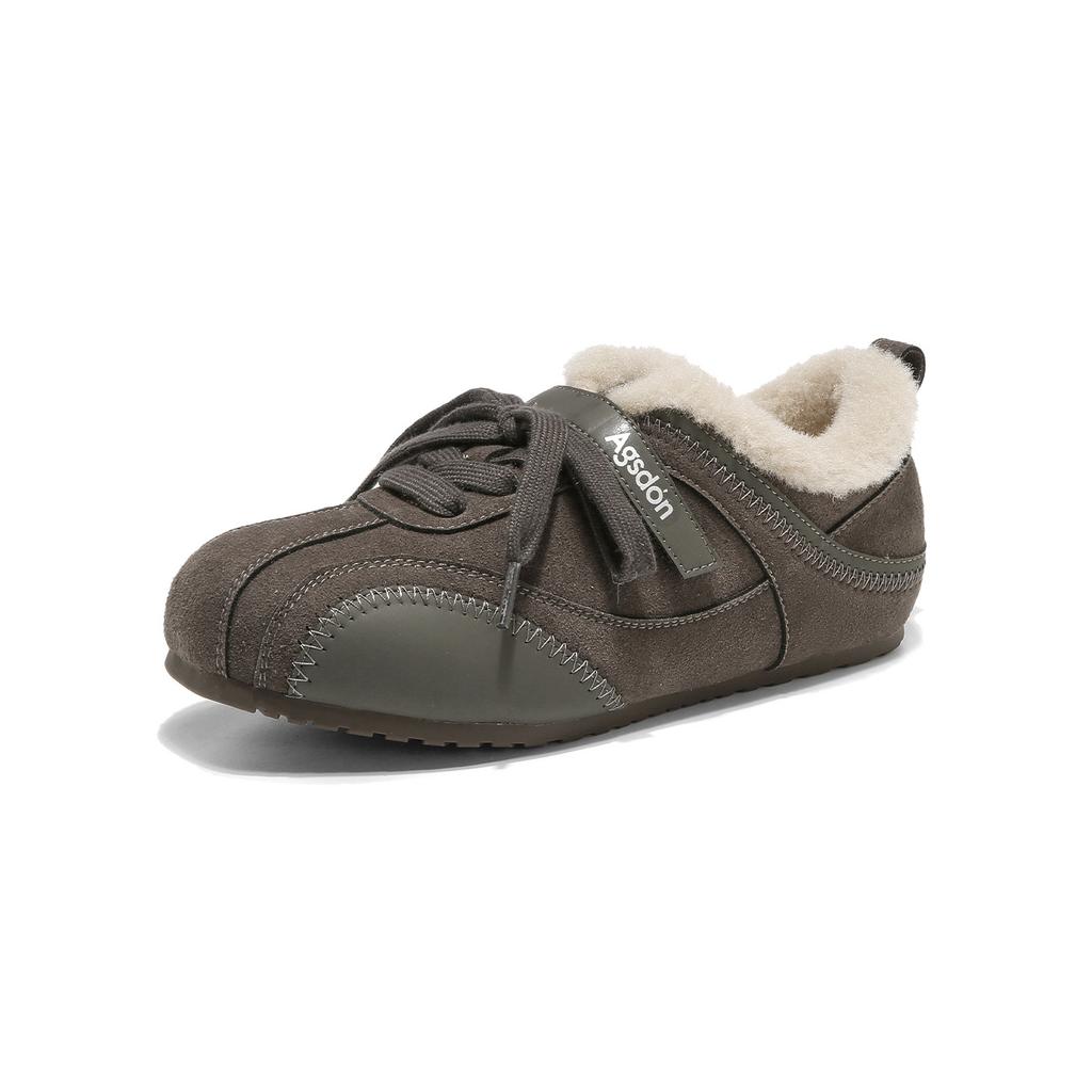 Fleece German training shoes new winter platform plush snow boots Forrest Gump sports cotton shoes