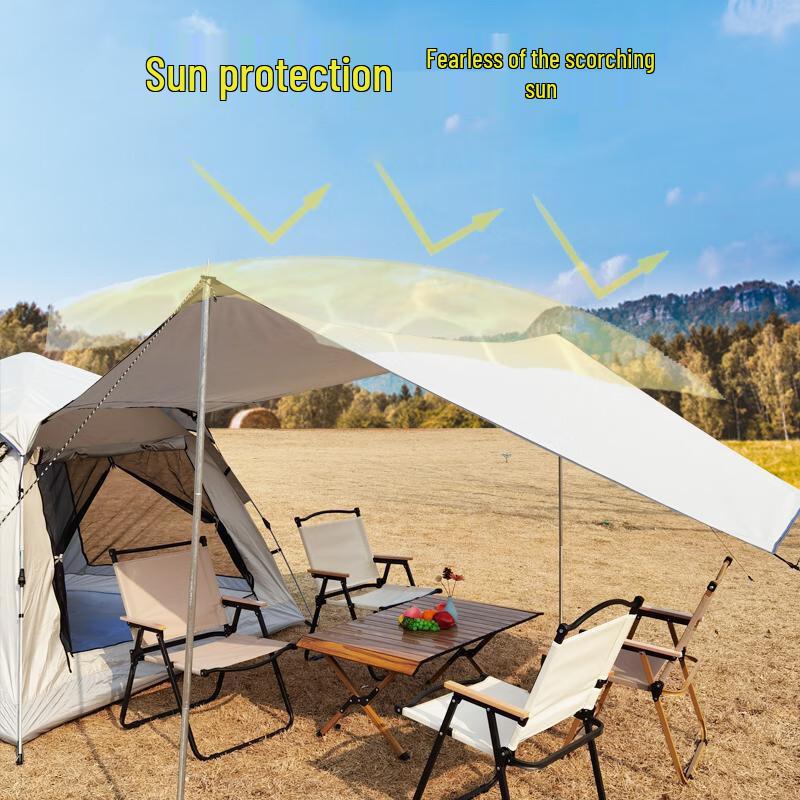 Portable Outdoor Camping Tent with Canopy & Large Window