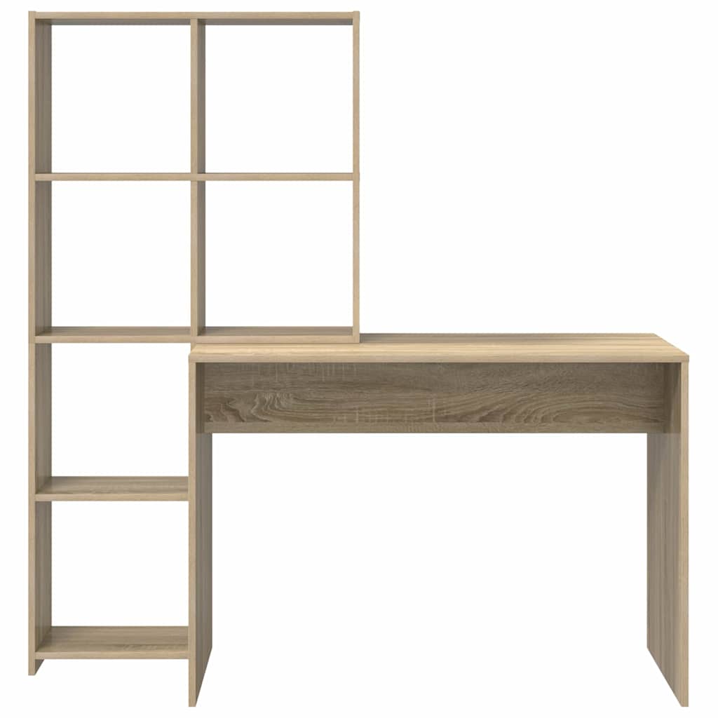Desk Sonoma Oak Finish 138.5 x 55 x 143 cm Particleboard