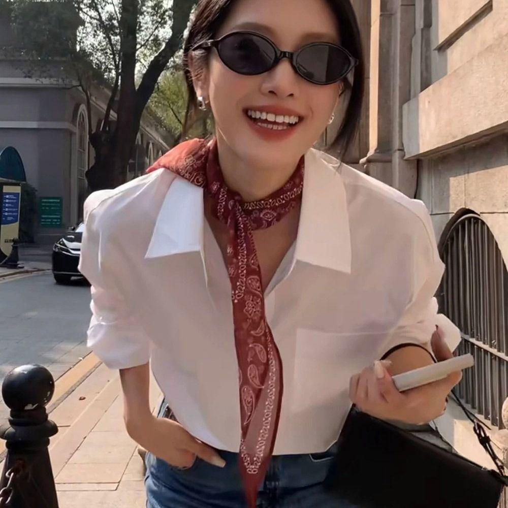 Sunscreen Shawl Hijabs Cashew Nut Neck Cover Fashion Silk Scarf Spring Autumn