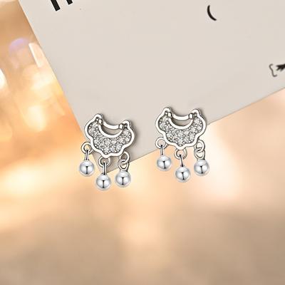 Ping An Lock Earrings National Style National Trend Women's Light Luxury High-end Chinese Style Accessories Earrings