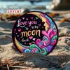 Round Moon Stars Aluminum Metal Wall Art Poster Decor