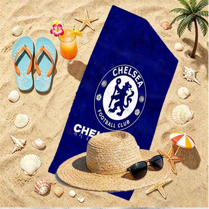Football club.C Print Beach Towel, Versatile Lightweight Absorbent Beach Towel for Pool Surf Yoga Bathroom, Perfect Birthday Holiday Gift