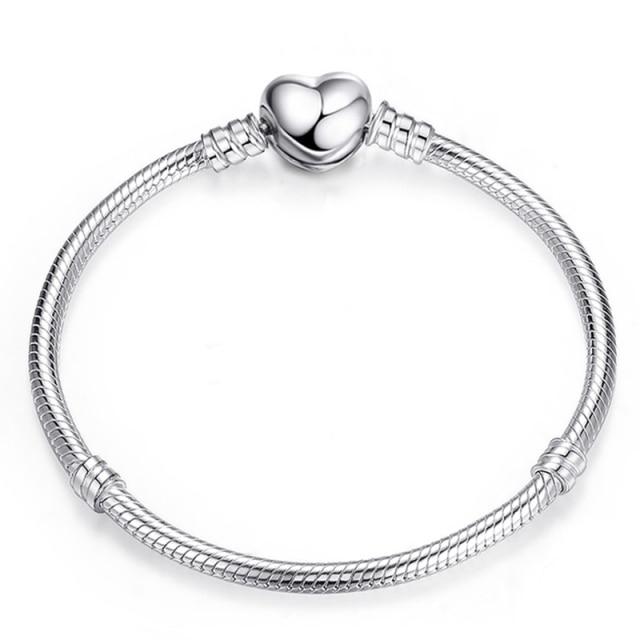 Baopon Høykvalitets Vintage Sølvbelagt Charm Armbånd Europeisk Stil Slangekjede Passer DIY Merkevare Armbånd For Kvinner Smykker