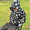 Womens Oversized Hooded Sweatshirt With Star Print Loose Fit Casual Streetwear Top