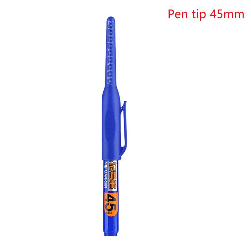 Multi-Purpose 45Mm Deep Drill Hole Long Nibs Waterproof Marker Pens For Bathroom Woodworking Long Head Carpenter Pen