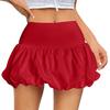 Dámská letní bublinková sukně s vysokým pasem ve tvaru A, módní krátká sukně s všitými šortkami