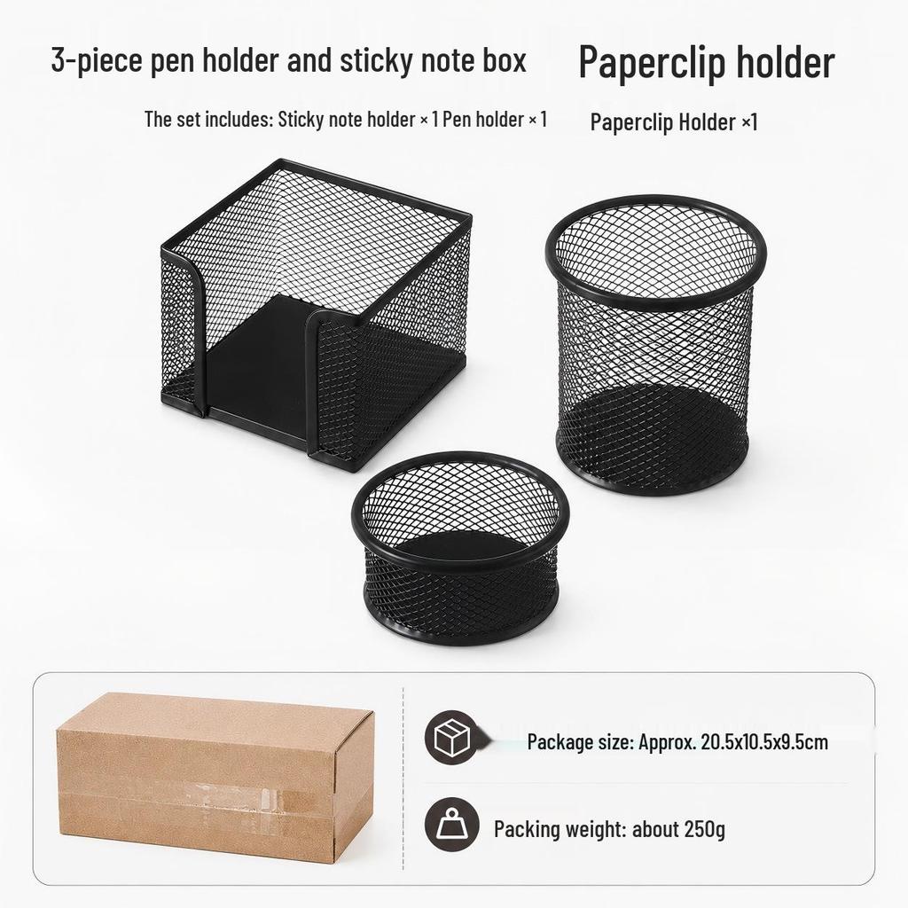 Multifunctional Metal Pen Holder – Stylish Iron Art Stationery Storage with High-End Appeal for Desk Organization