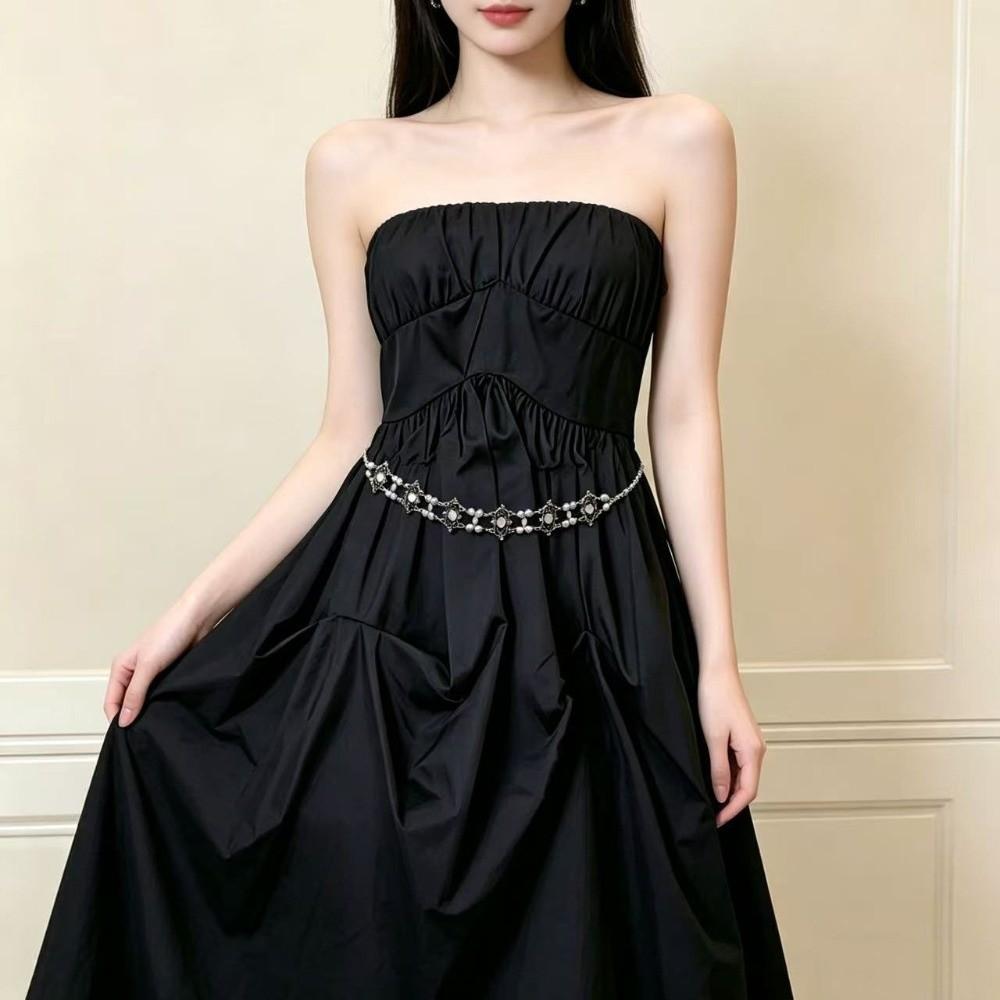 Adjustable Metal Belly Chain Elegant Hip Chain Fashion Pearl Waist Chains for Women
