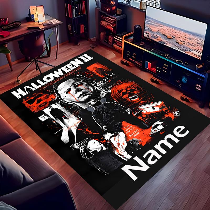 Custom personalization Michael Myers Print Area Rug - Soft, Washable Non-Slip Indoor Mat,Living Room,Home&Office Decorative Rug