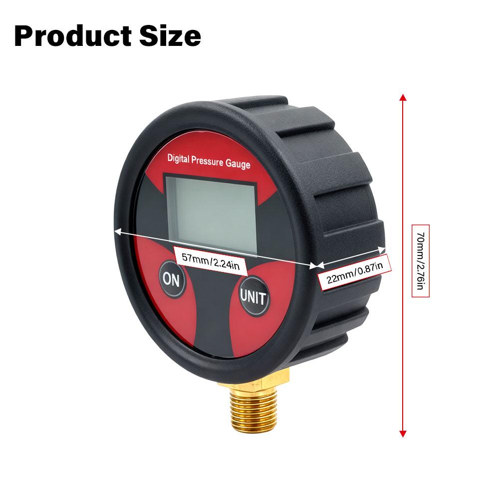 New 1/8 Digital Tire Pressure Gauge LCD Backlight LED Digital Tire Pressure Gauge Pressure Gauge for Car Pressure Tester