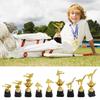 Plastic Model Gold Trophy Awards Martial Arts Winner Award Trophy Toy  School Rewarding Supply