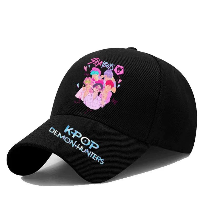 Kpop Hexe Jagd Mädchen Baseballkappe Student Frühling und Sommer Farbe Herren und Damen Baseballkappe Outdoor Western Stil All-Match Original Hut