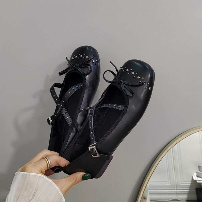 Fashion IPPEUM Mary Jane Shoes Round Toe Ballet Flats 2025 New Arrival Shoes Ballerinas Zapatos Mujer