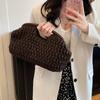 Large Capacity Woven Handbag Grass Clutch Crescent Bag Trendy Straw Bag  Girls