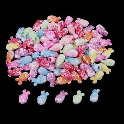 100pcs/pack Loose Beads Cute Animal Shape for Children Crafts