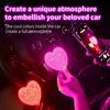 Car mounted LED ambient light, car window heart decoration light, car rear window heartbreak warning light Accessories