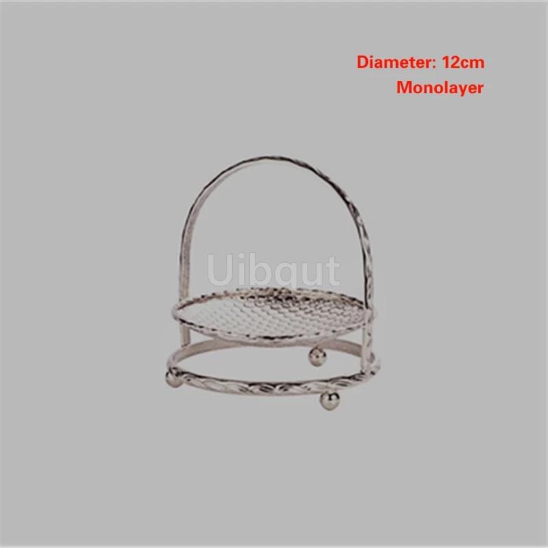 Creative pattern three layer Mini snack rack Fruit plate KTV bar restaurant tableware Cake rack Snack plate Water cube cake rack