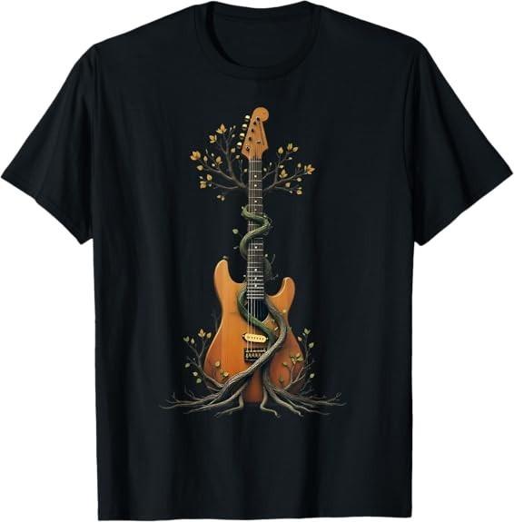 NEW LIMITED Acoustic Guitar Tree of Life Guitar Player Guitarist T-Shirt S-3XL M