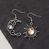 1 Bohemian style sun and moon crystal earrings for women's fashion jewelry gift