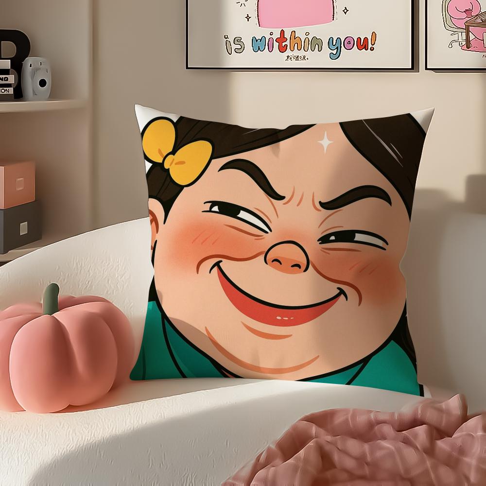 Character sweet Lovely girl Cushion Cover Pillowcase Short Plush Invisible zipper Room Sofa Cushion Cover