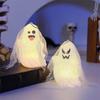 4PCS Lightweight Plastic Specter Home Ornament With White Gauze Phantom Decorations Halloween Party Supplies