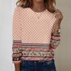 Long Sleeve Shirts For Women Cute Print Graphic Tees Blouses Casual Plus Size Basic Tops Pullover
