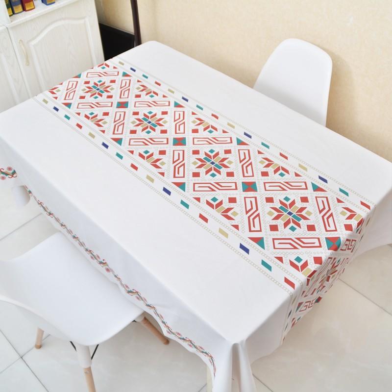 

Upgraded Online Celebrity Style PU Table Cloth Anti-oil Household Coffee TableCloth Nordic Dining Table No-wash Cover Cloth 137x137cm 1pcs