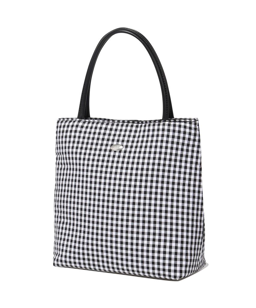 Covernat Woman Clover Heart Daily Check Tote Bag Check