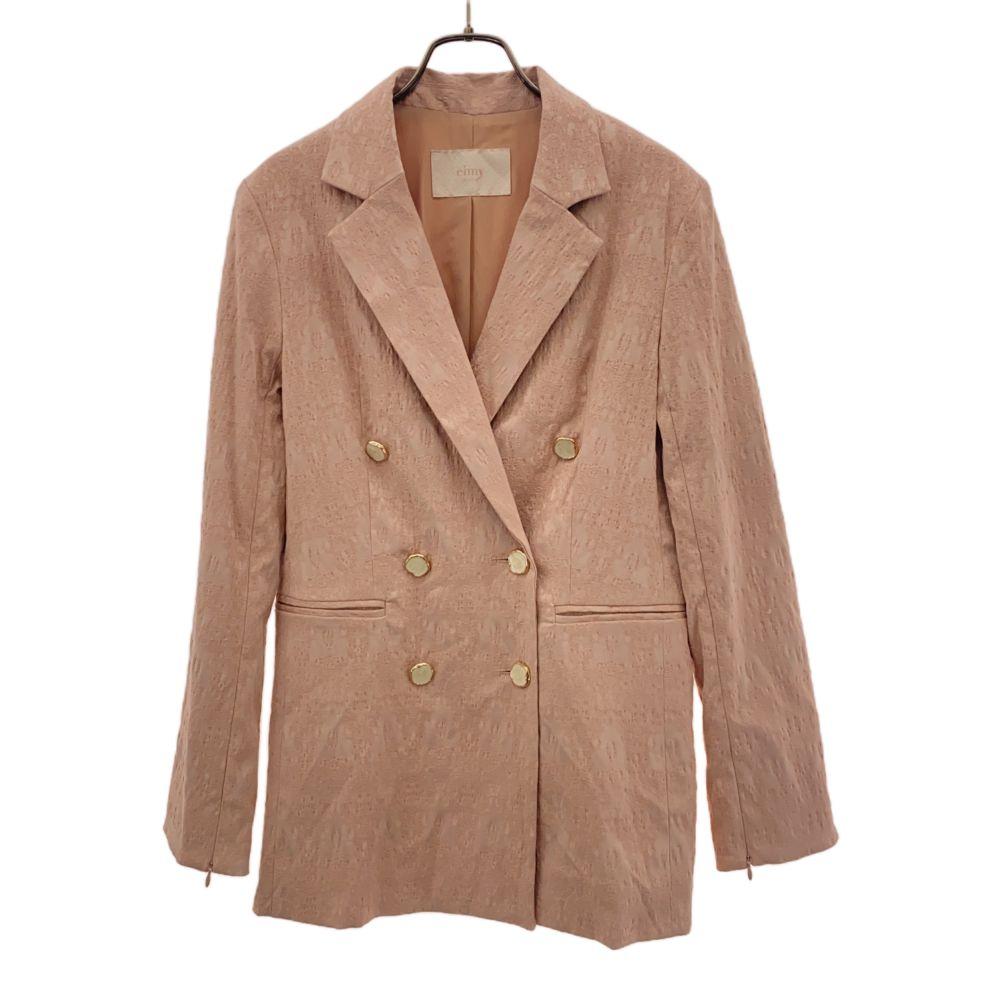 Eimy Istoire Unused Floral Double Tailored Jacket FREE Pink Race Women Used