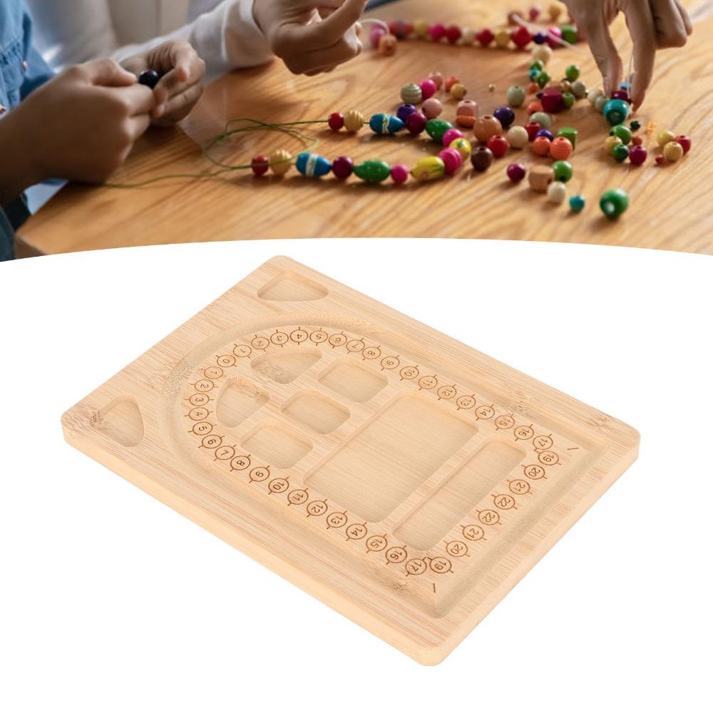 Wood Bead Board Smooth Surface Bracelet Design Template Durable Beading Tray For Bracelet Making